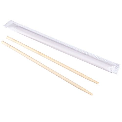 9" Bamboo Chopsticks, Paper Wrapped